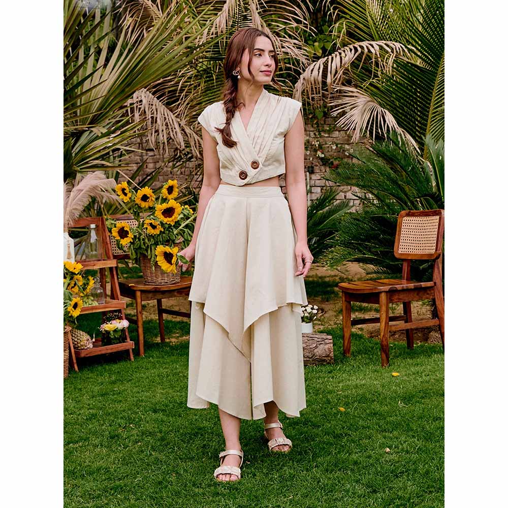 House of Fett Alaya Beige Co-Ord (Set of 2)