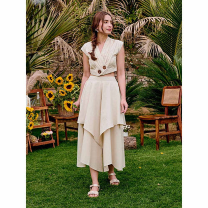 House of Fett Alaya Beige Co-Ord (Set of 2)