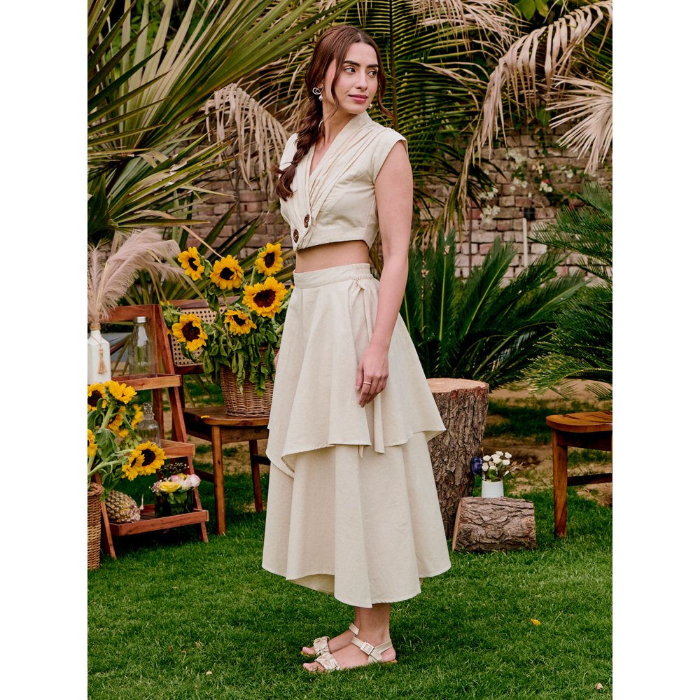 House of Fett Alaya Beige Co-Ord (Set of 2)