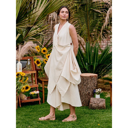 House of Fett Fes Cotton Beige Co-Ord (Set of 2)