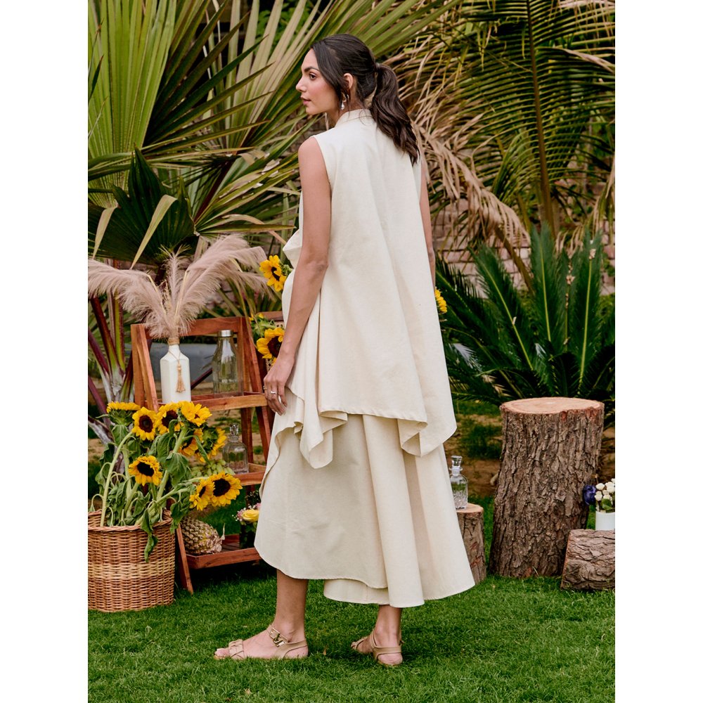 House of Fett Fes Cotton Beige Co-Ord (Set of 2)