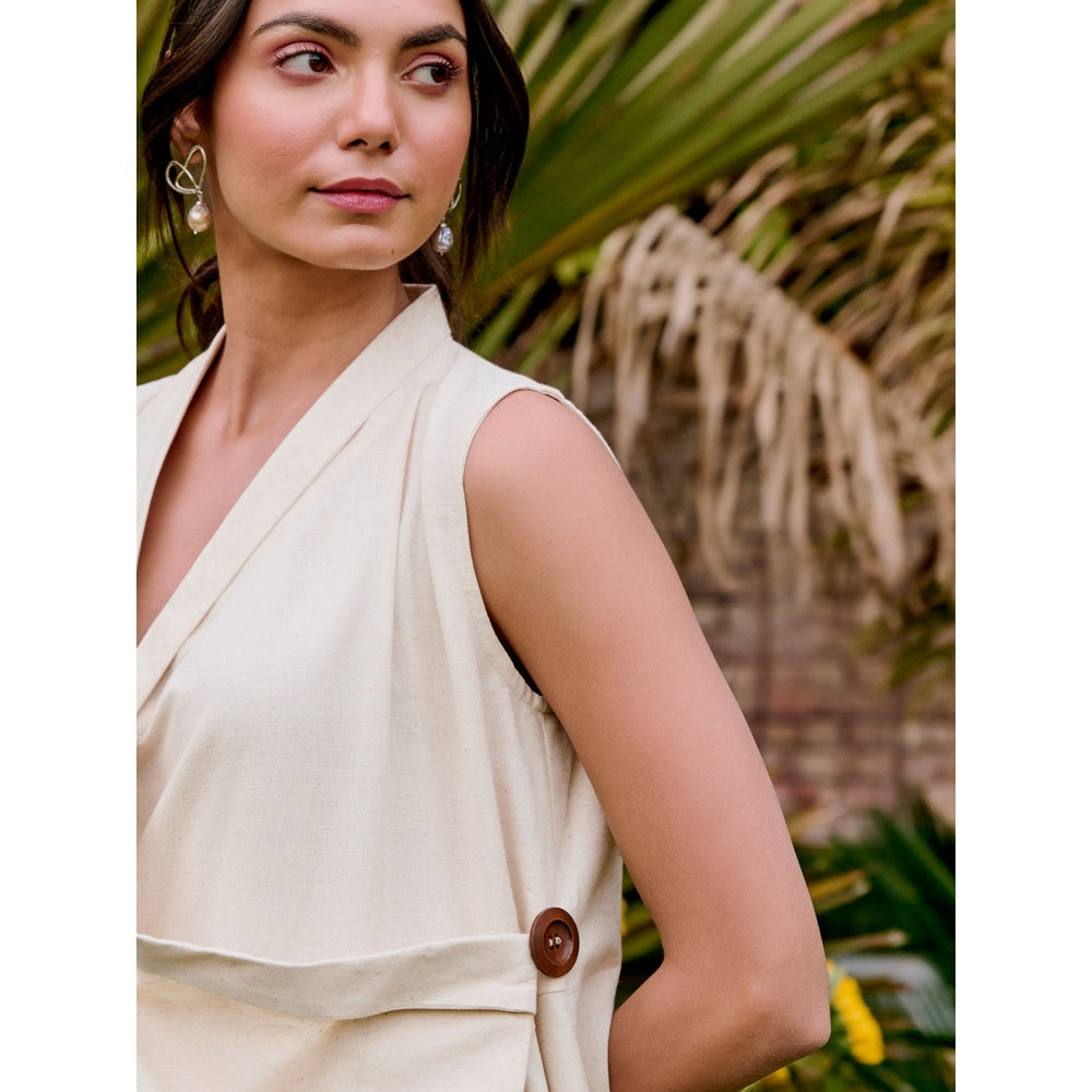 House of Fett Fes Cotton Beige Co-Ord (Set of 2)