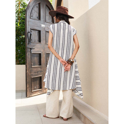 House of Fett Asagai Crochet Multi-Color Crop Top with Pant and Jacket