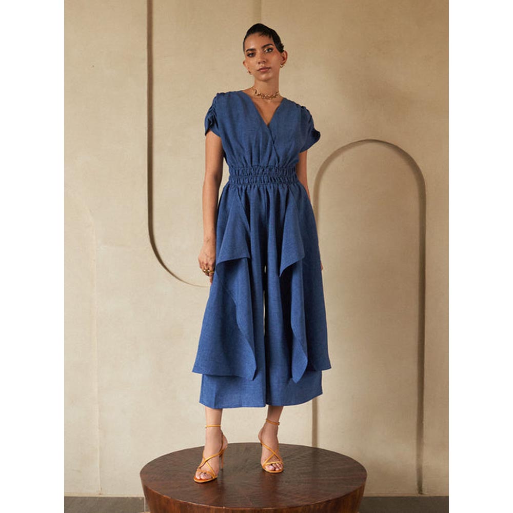 House of Fett Merci Jumpsuit - Navy Blue