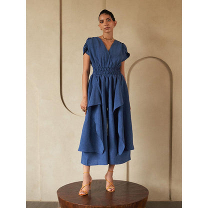 House of Fett Merci Jumpsuit - Navy Blue