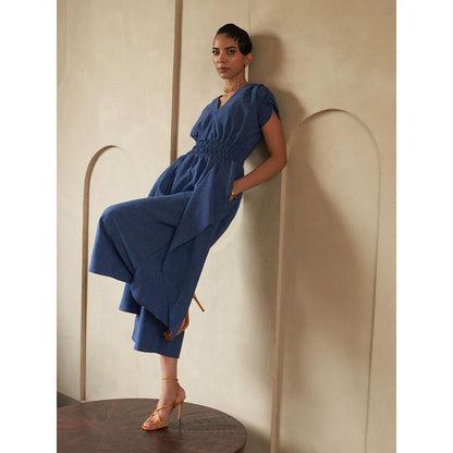House of Fett Merci Jumpsuit - Navy Blue