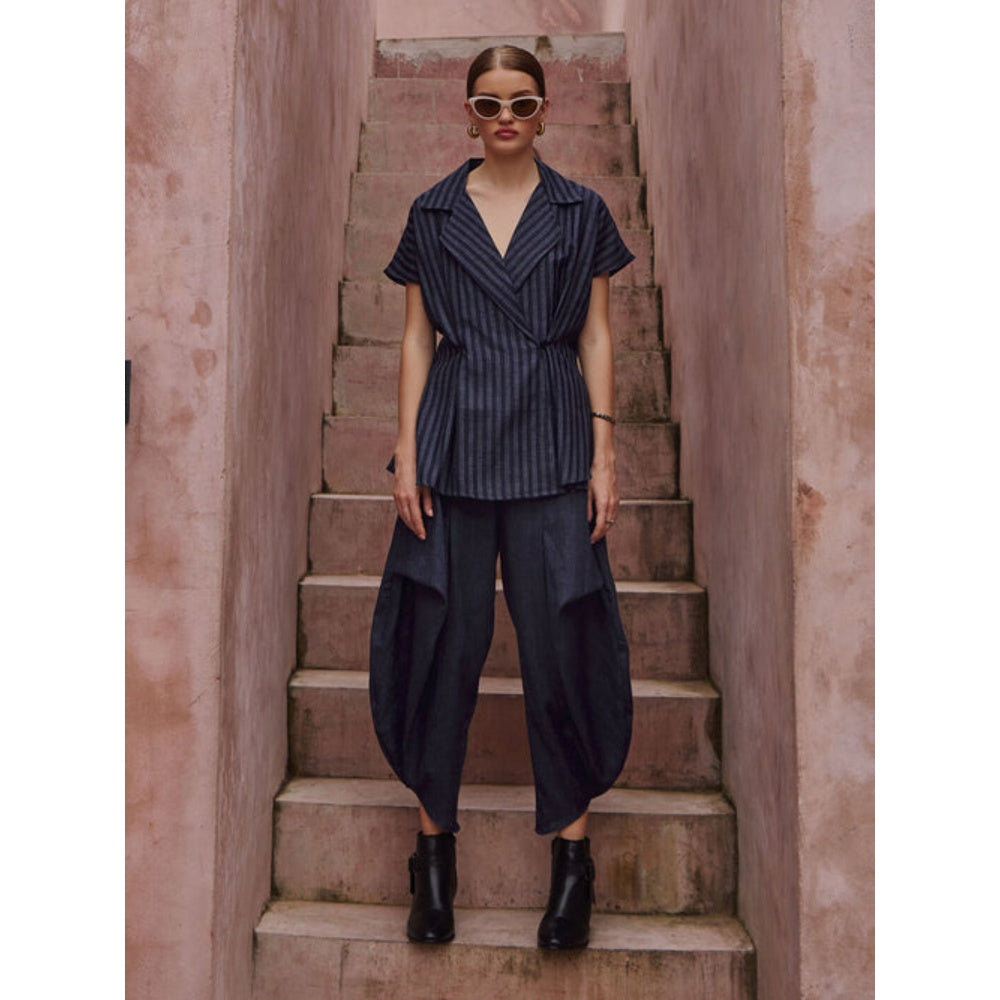 House of Fett Eva Stripes Black Co-Ord Set