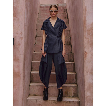 House of Fett Eva Stripes Black Co-Ord Set