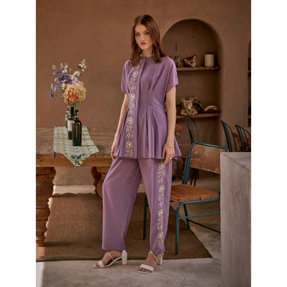 House of Fett Liliana Floral Purple Co-Ord Set