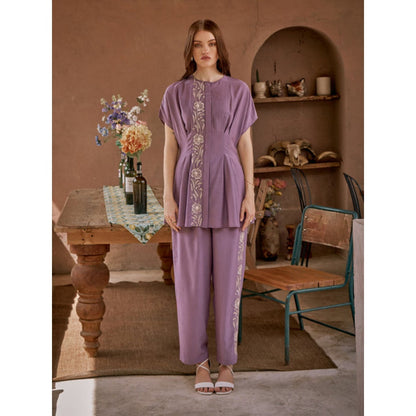 House of Fett Liliana Floral Purple Co-Ord Set