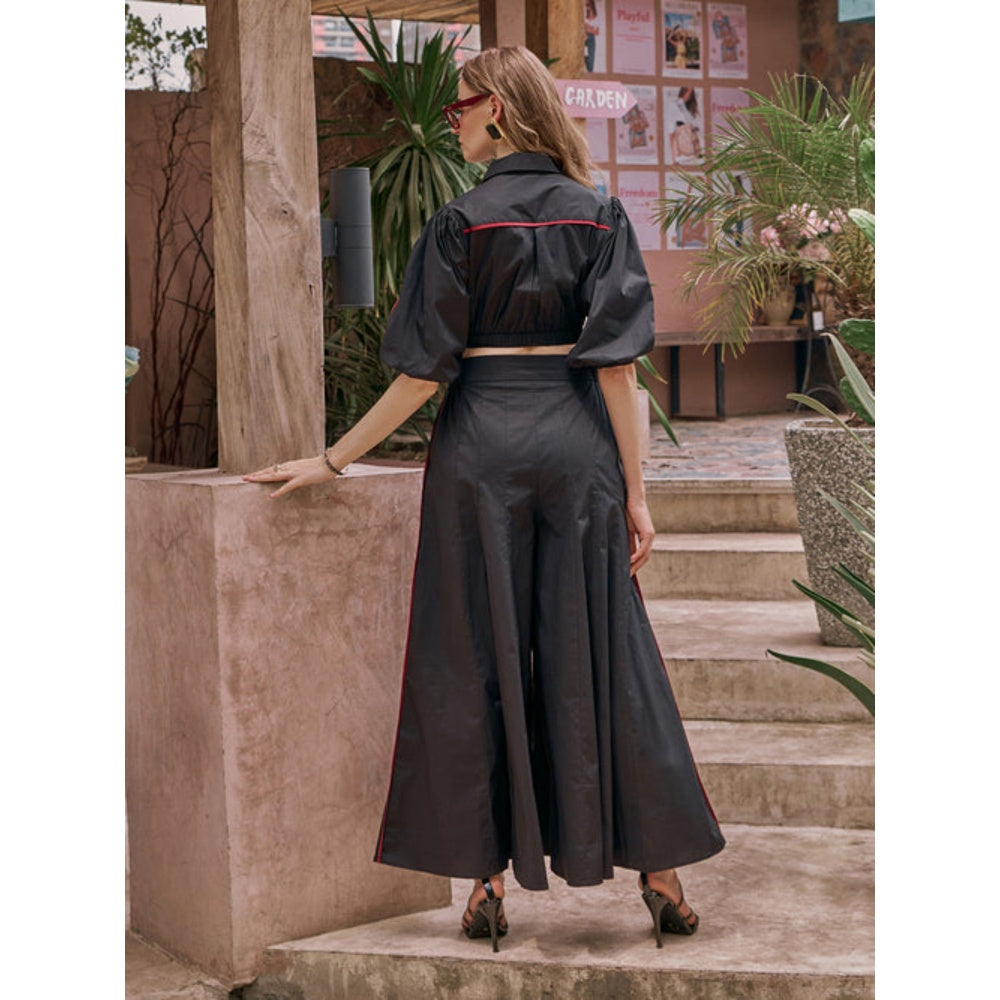House of Fett Nate Piping Co-Ord Set - Black