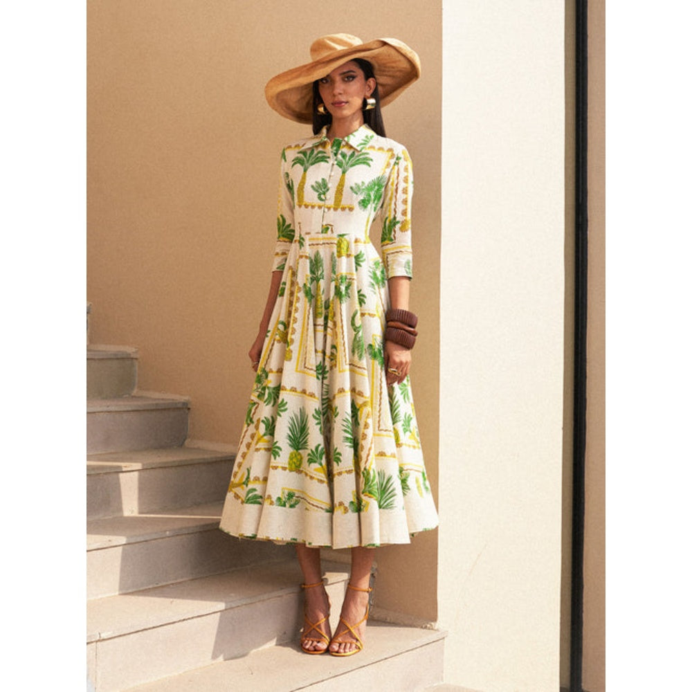 House of Fett Areca Palm Dress - Multi-Color
