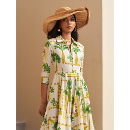 House of Fett Areca Palm Dress - Multi-Color