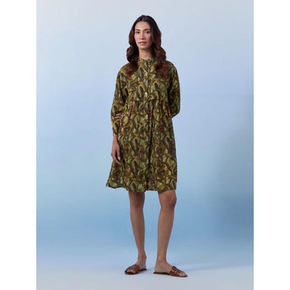 House of Fett Koala Cotton Dress - Green