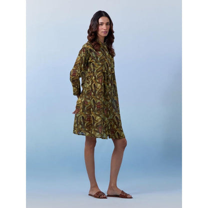 House of Fett Koala Cotton Dress - Green