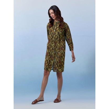 House of Fett Koala Cotton Dress - Green