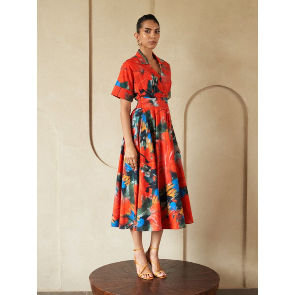 House of Fett Cherry Collins Dress - Multi-Color