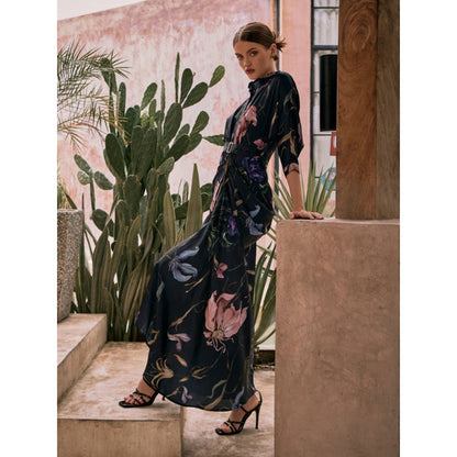 House of Fett Waldorf Pleated Gown - Black