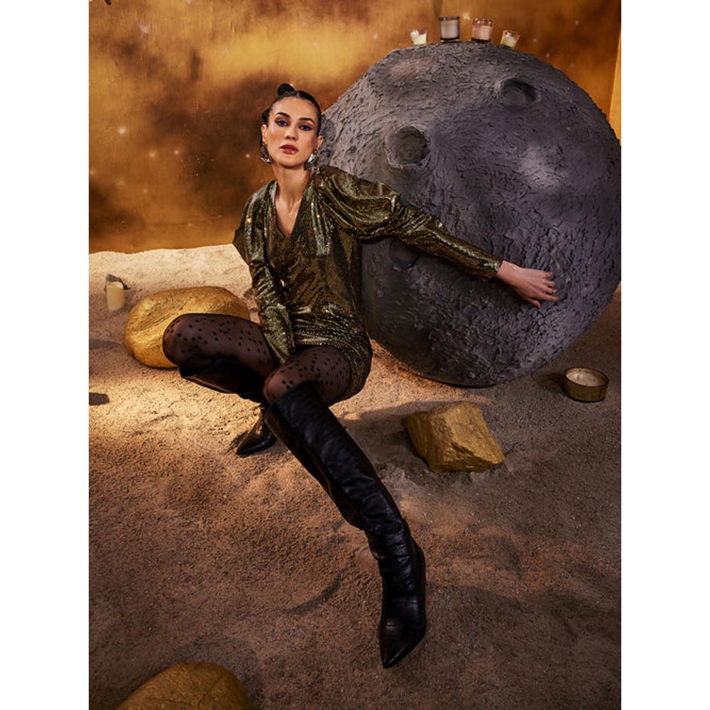 House of Fett Eclectic Dress - Gold