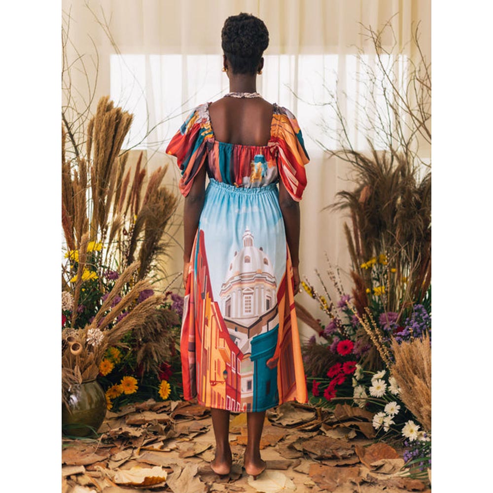 House of Fett Rome Dress - Multi-Color