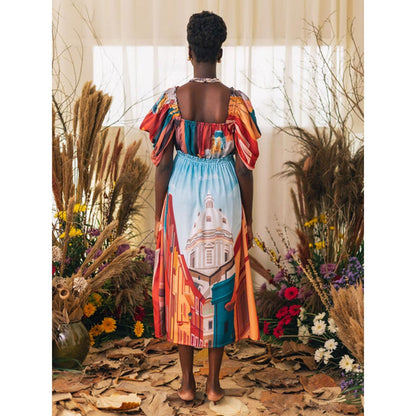 House of Fett Rome Dress - Multi-Color