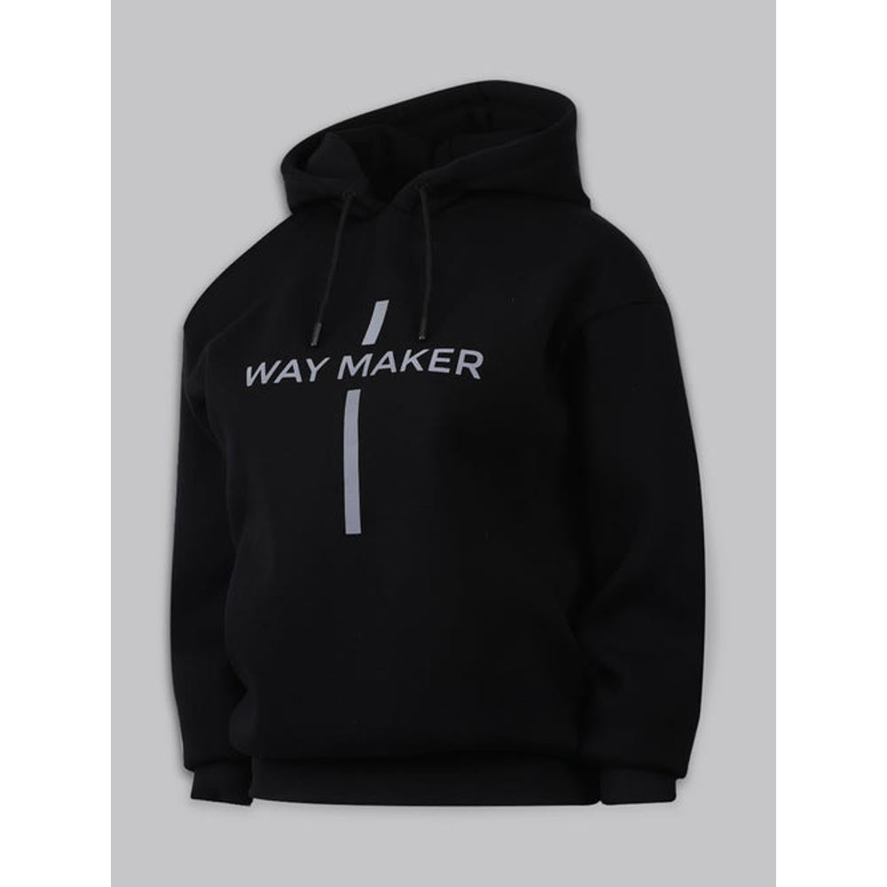 House of Fett Way Maker Street Vibes Loose Fit Womens Hoodie - Black