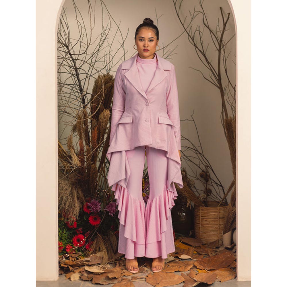House of Fett Elliot High Neck Top - Pink