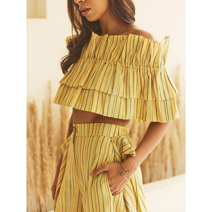 House of Fett Cyprus Yellow Crop Top