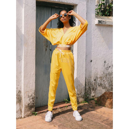 House of Fett Wax Doll Crop Top - Yellow