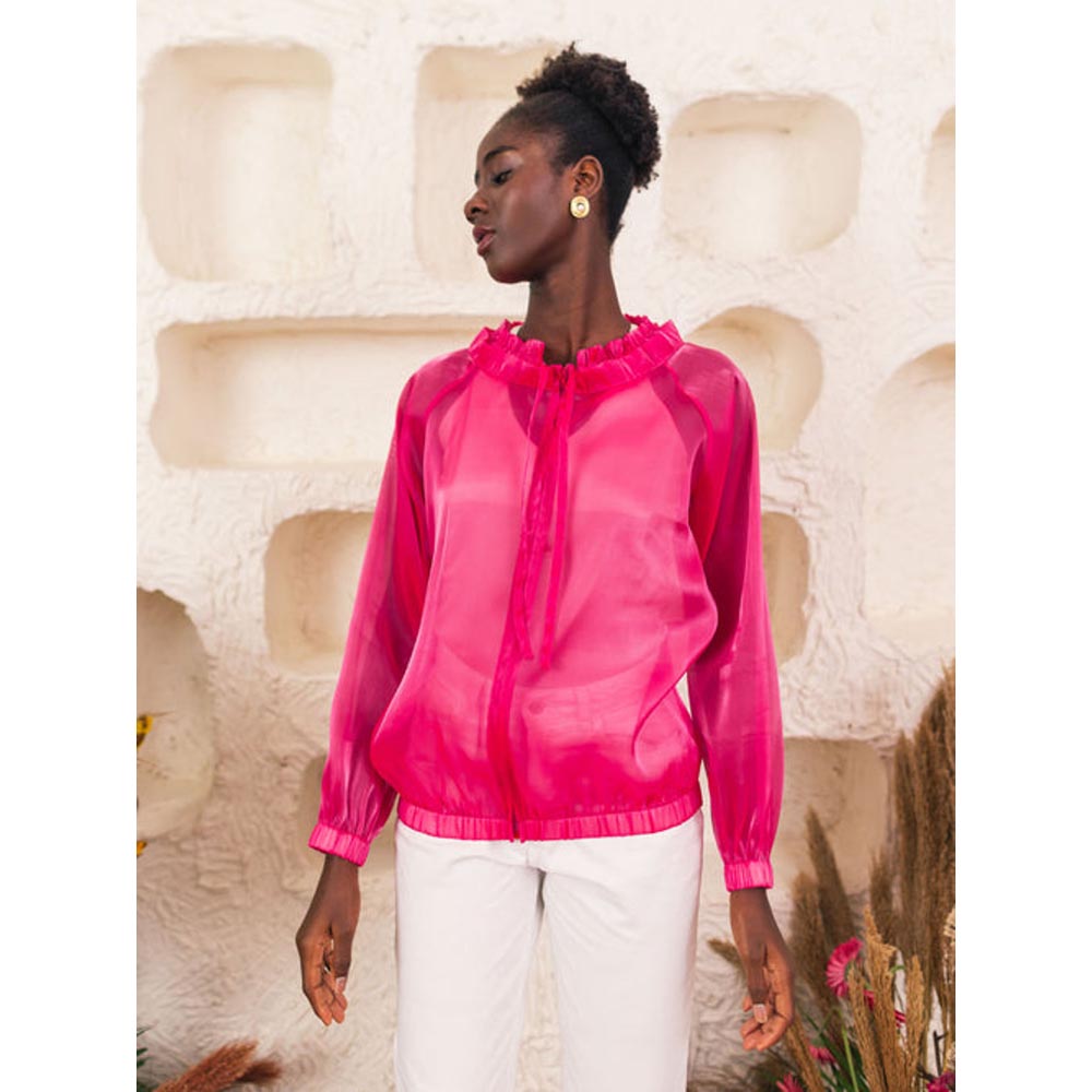 House of Fett Vesta Bomber Jacket - Pink