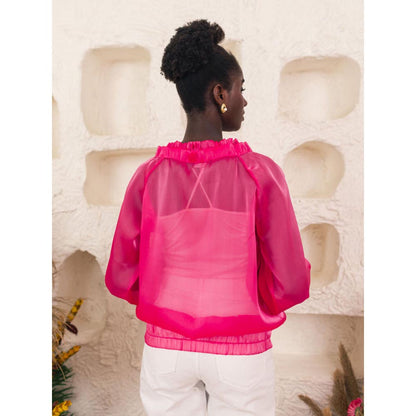House of Fett Vesta Bomber Jacket - Pink