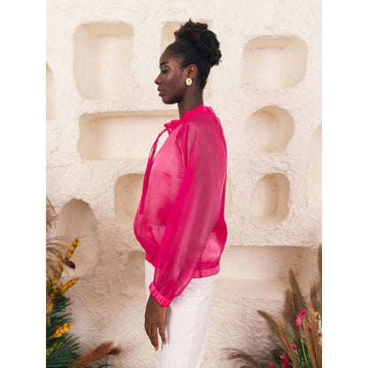 House of Fett Vesta Bomber Jacket - Pink