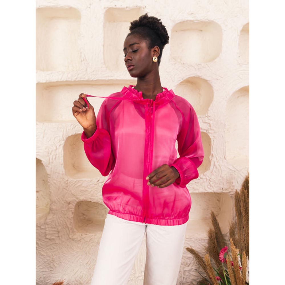 House of Fett Vesta Bomber Jacket - Pink