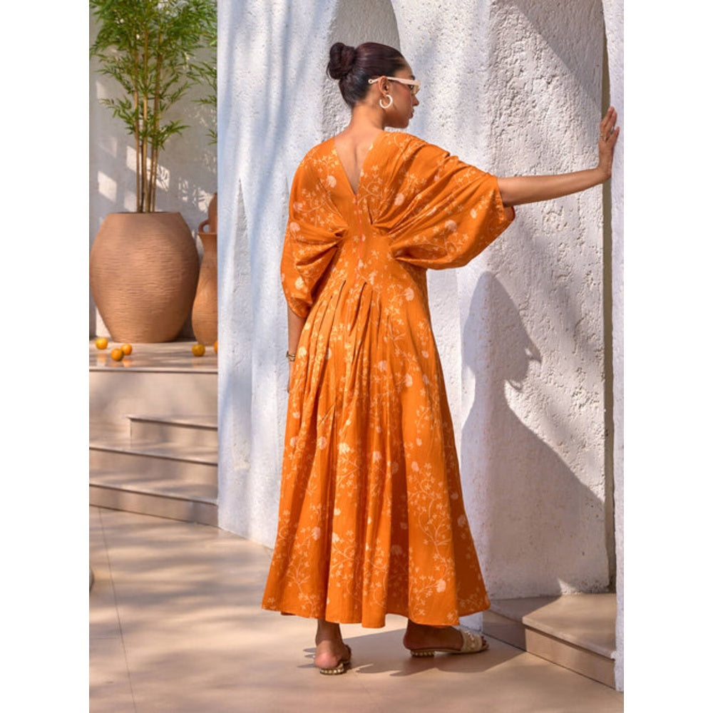 House of Fett Samode Printed Jumpsuit - Orange