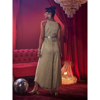 House of Fett Shimmer Glitz Gown - Golden - Lavender