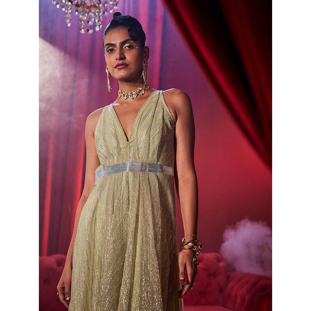 House of Fett Shimmer Glitz Gown - Golden - Lavender