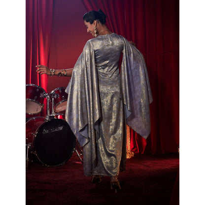 House of Fett Venus Buckel Gown - Blue