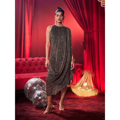 House of Fett Empress Shimmer Drape Dress