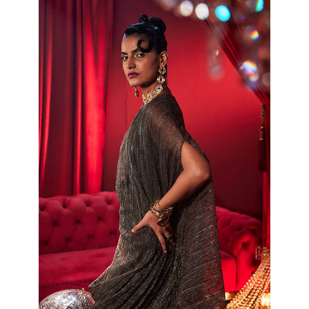 House of Fett Empress Shimmer Drape Dress