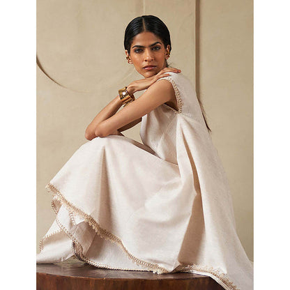 House of Fett Alila Layered Beige Top with Pant Co-Ord
