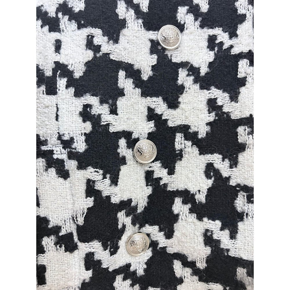 House of Fett Women White Notched Lapel Coat