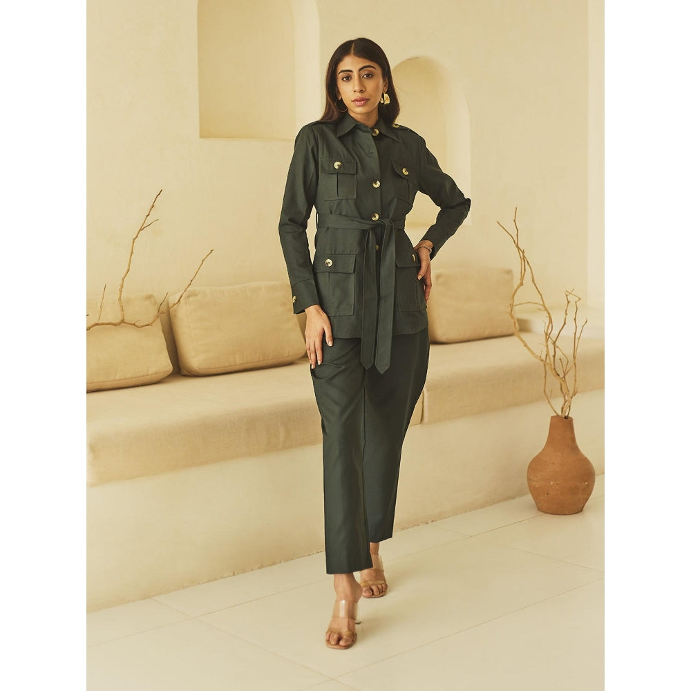House of Fett Cadet Black Shirt with Pant and Belt Co-Ords