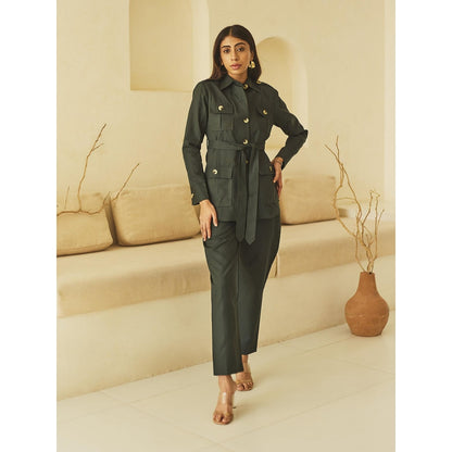 House of Fett Cadet Black Shirt with Pant and Belt Co-Ords