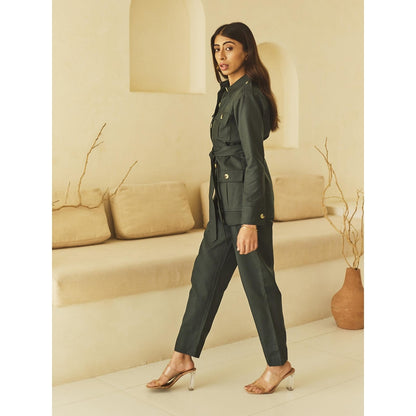House of Fett Cadet Black Shirt with Pant and Belt Co-Ords