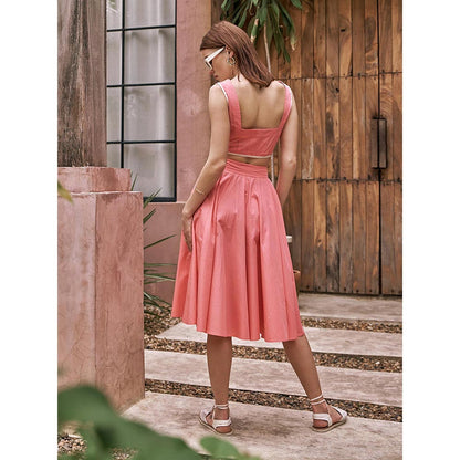 House of Fett Carol Pink Top with Skirt Co-Ords