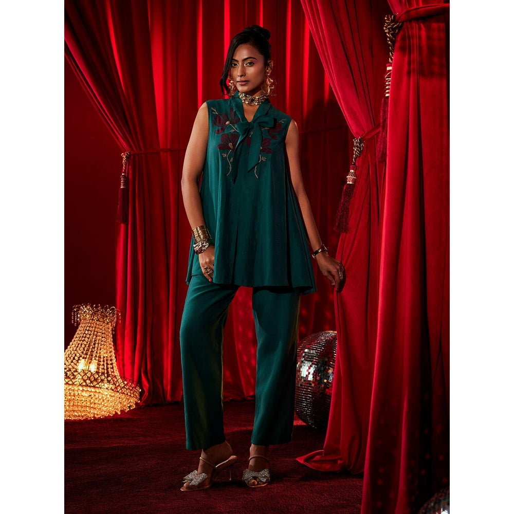 House of Fett Jade Blue Top with Pant Co-Ords
