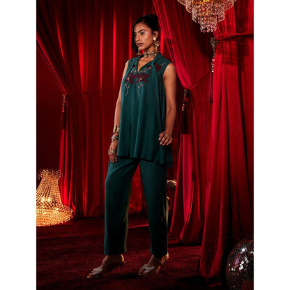 House of Fett Jade Blue Top with Pant Co-Ords