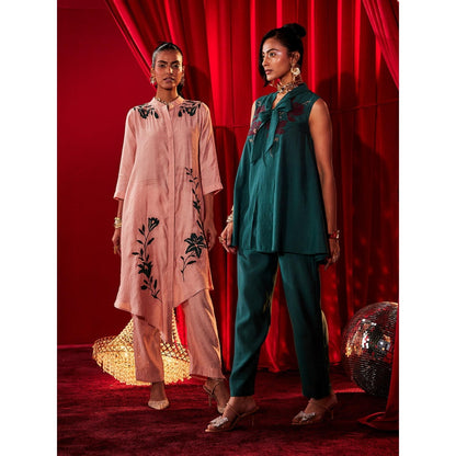 House of Fett Jade Blue Top with Pant Co-Ords
