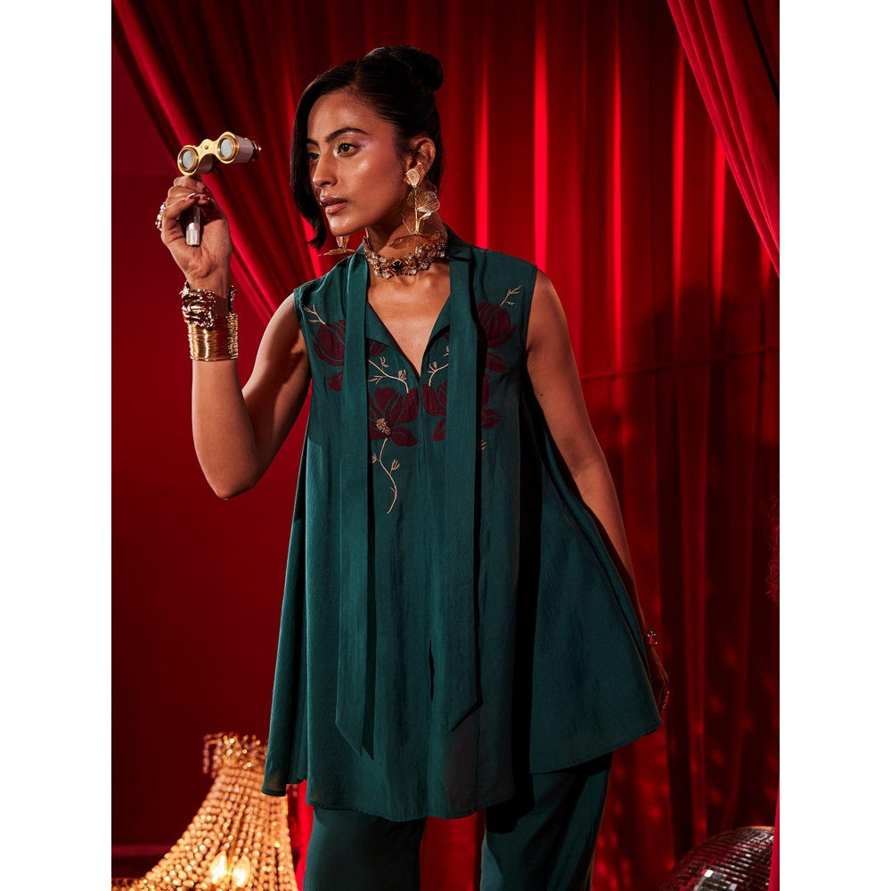 House of Fett Jade Blue Top with Pant Co-Ords