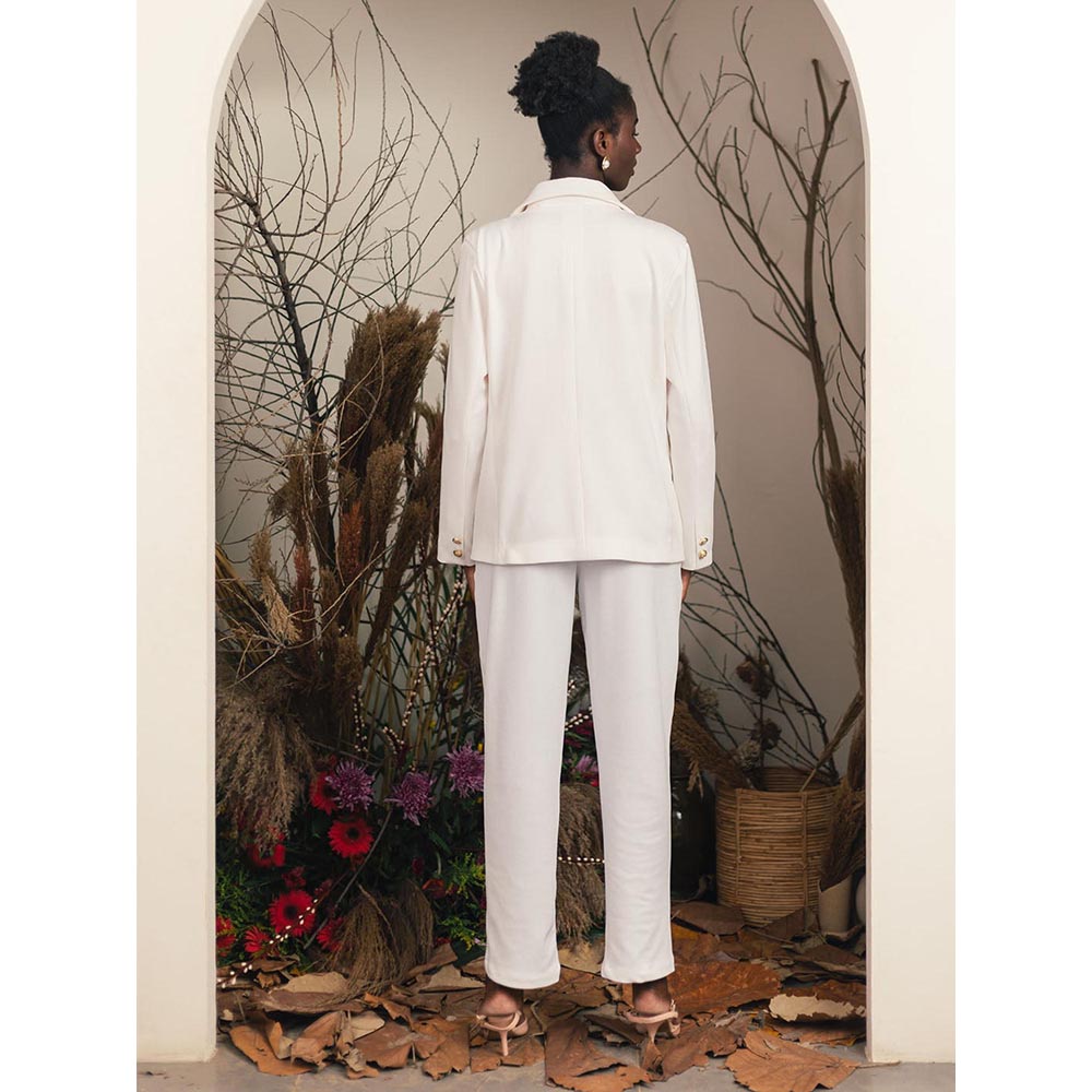 House of Fett Womens Rochester Tailored White Pant